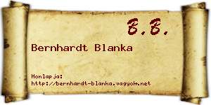 Bernhardt Blanka névjegykártya
